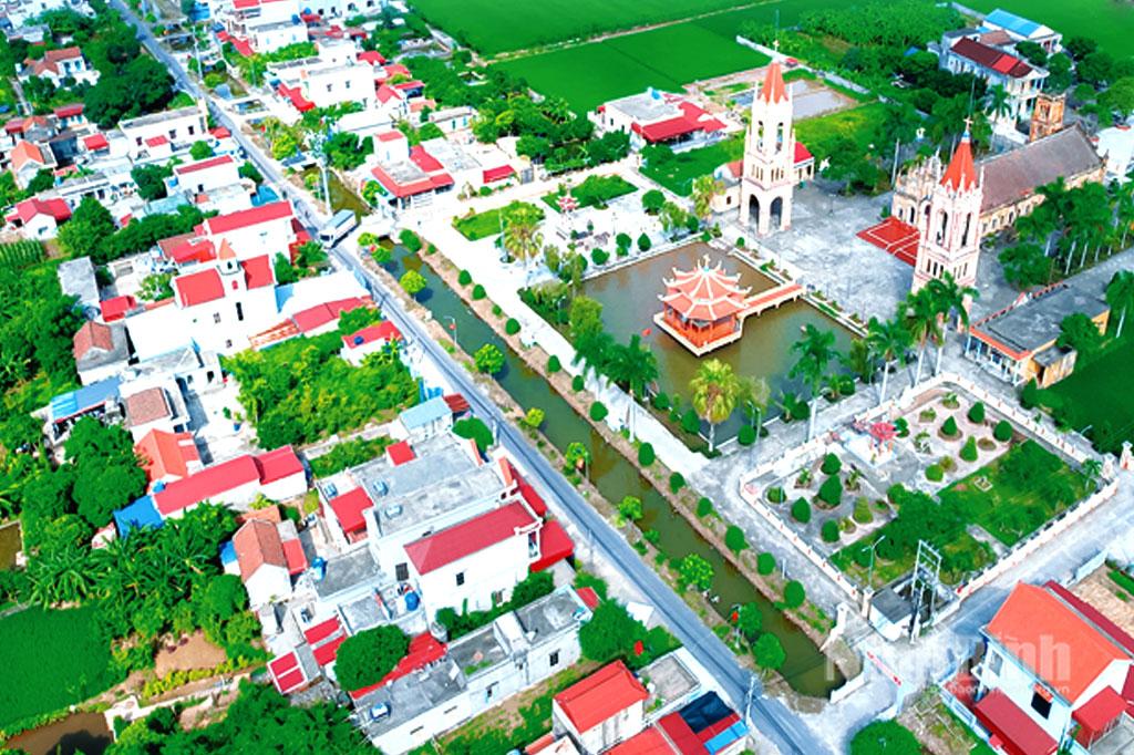 Nông thôn mới xã Xuân Giang. Ảnh: Hoa Xuân