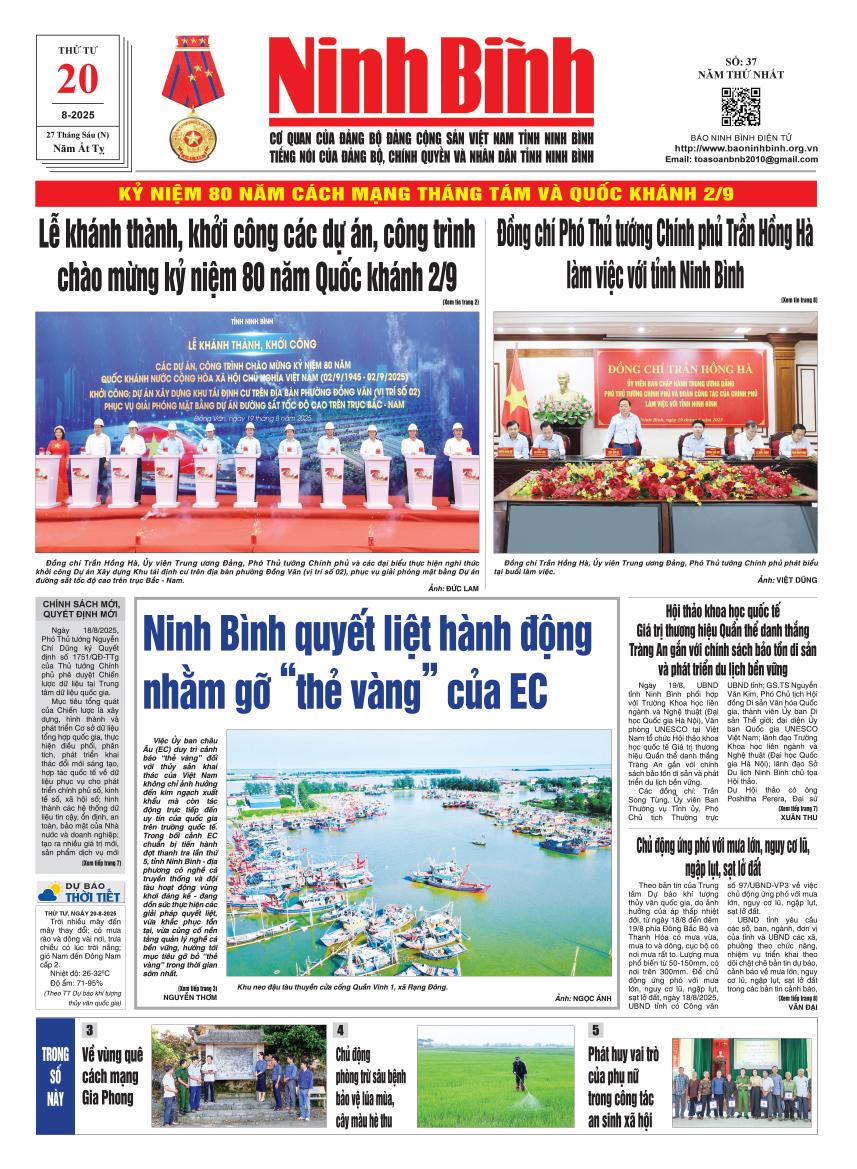 Ninh Bình thời sự số 37 (20/8/2025)