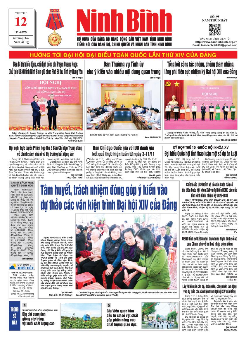 Ninh Bình thời sự số 95 (12/11/205)