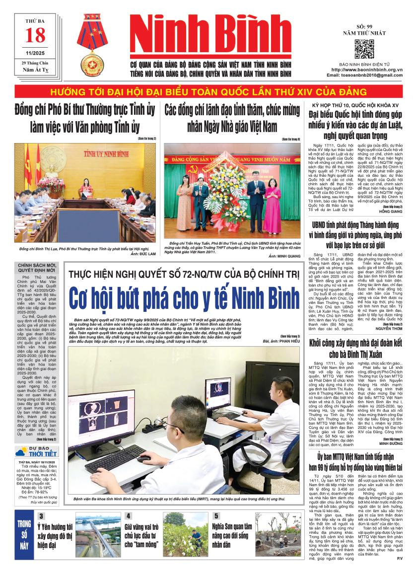 Ninh Bình thời sự số 99 (18/11/2025)