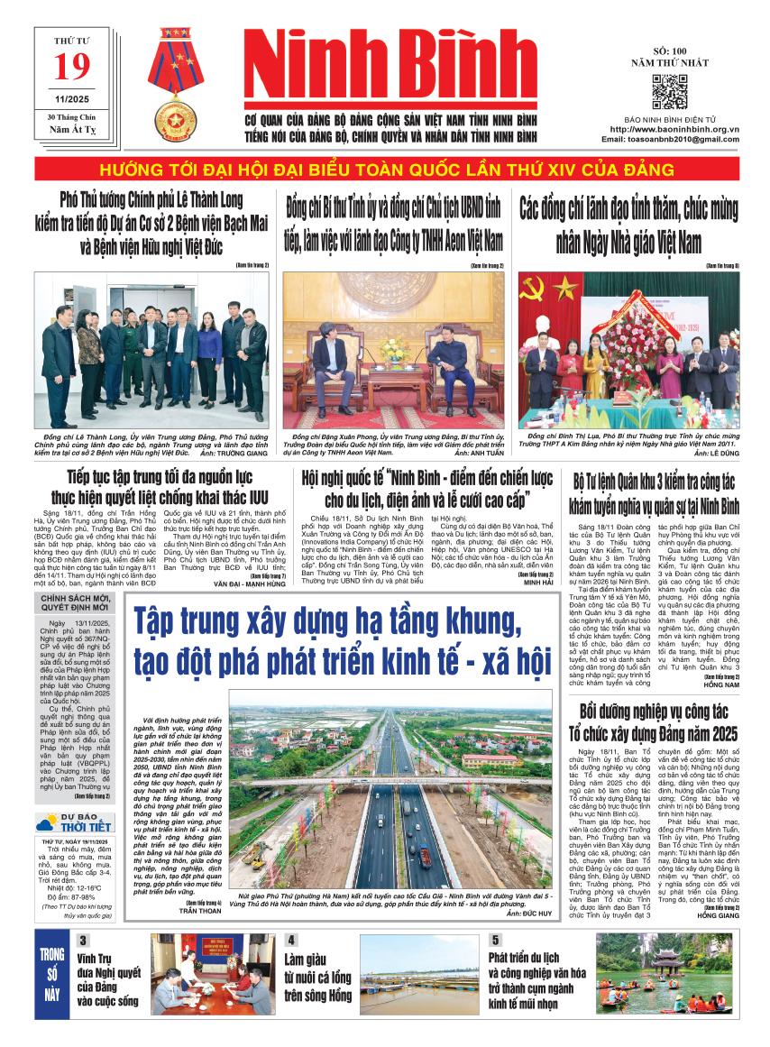 Ninh Bình thời sự số 100 (19/11/2025)