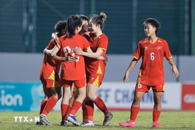 U20 nữ Việt Nam xác định được đối thủ tại vòng chung kết U20 nữ châu Á 2026. (Ảnh: Minh Quyết/TTXVN)